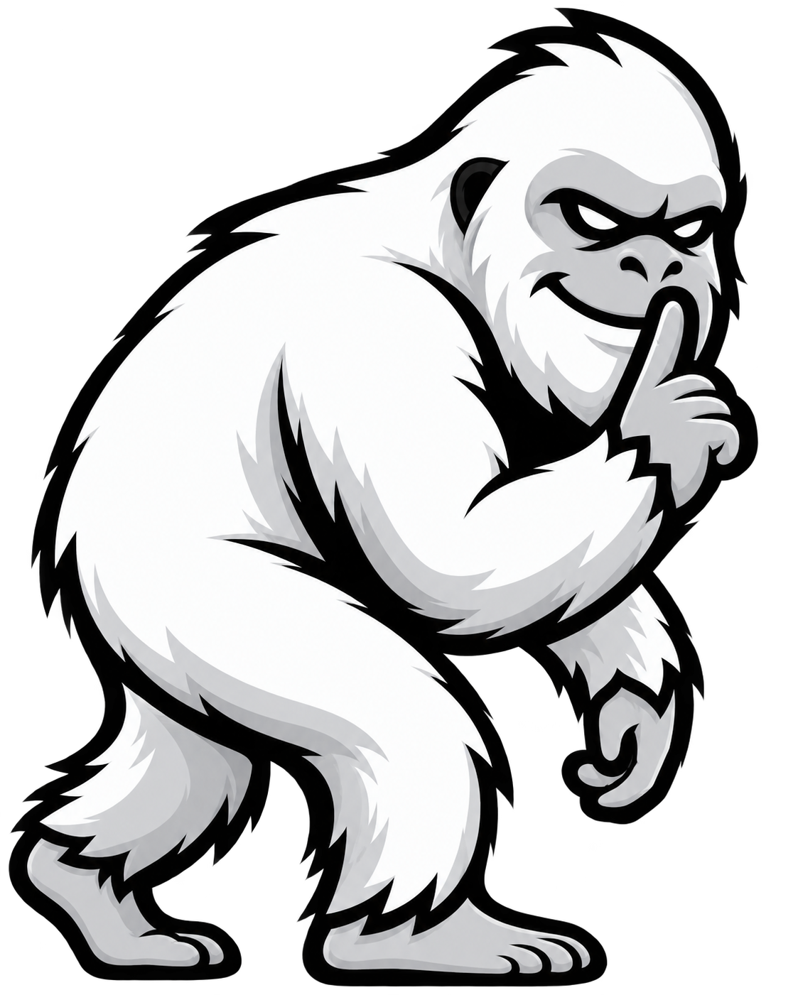 THREATI, the symbolic yeti character representing disciplined observation